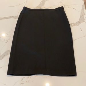 BCBGMAXAZRIA Leather Detail Midi Pencil Skirt